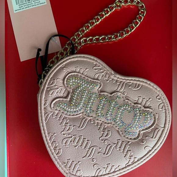 Juicy Couture Wallet,Juicy Couture Pink Heart Wristlet - Picture 4 of 10